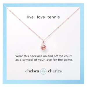 CC Sport Rose Gold Tennis Charm Necklace - Chelsea Charles Jewelry