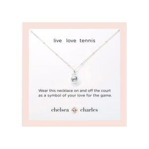 CC Sport Silver Tennis Charm Necklace for Little Girls & Tweens - Chelsea Charles Jewelry