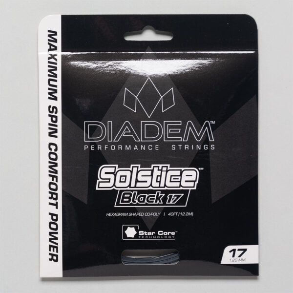 Diadem Solstice Black 17 1.20 Tennis String Packages Size String Package