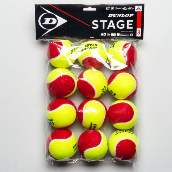 Dunlop Stage 3 Red 12 Pack Tennis Balls