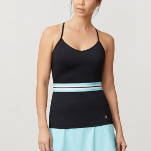 Fila Love Game Cami Tank Women's Tennis Apparel Black, Size XL