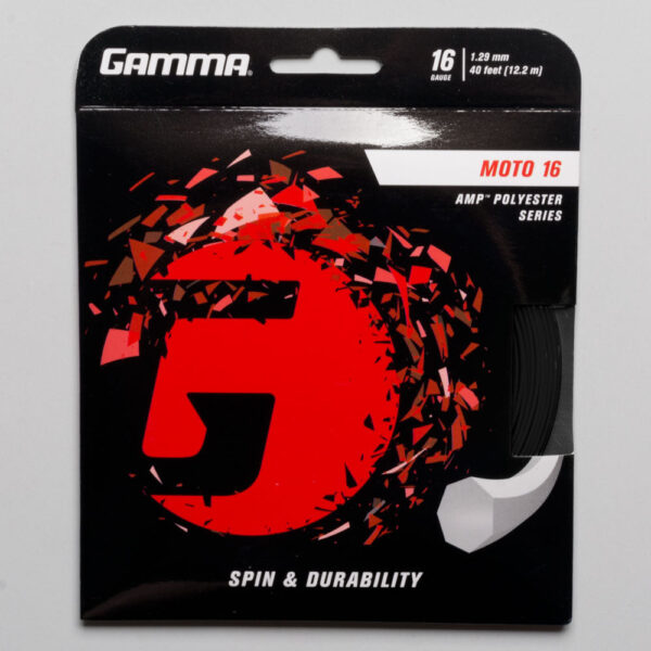 Gamma Moto 16 Tennis String Packages Black, Size String Package