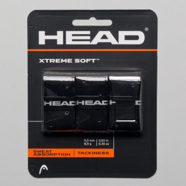 HEAD Xtreme Soft Overgrip 3 Pack Tennis Overgrips Black