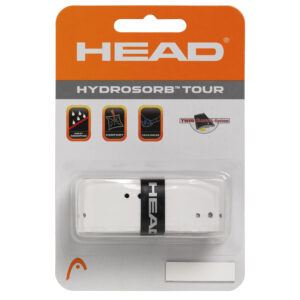 Head HydroSorb Tour Replacement Grip, White Tennis Overgrips