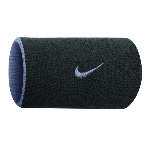 Nike Dri-FIT Home & Away Double Wristbands, Black/Grey Tennis