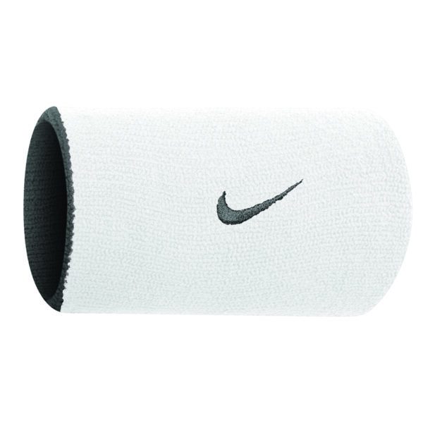 Nike Dri-FIT Home & Away Double Wristbands, White/Black Tennis