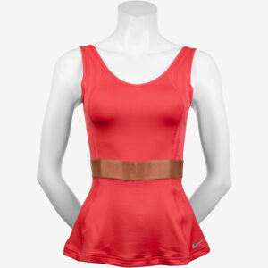 Nike Novelty Tank Summer 2014 Women's Tennis Apparel Geranium/Geranium/Metallic Red Bronze/Matte Silver, Size Medium