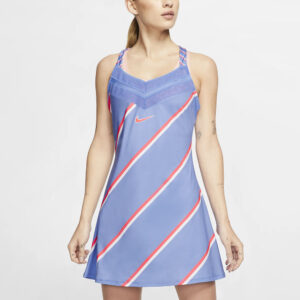 Nike Paris Summer Dress Women's Tennis Apparel Royal Pulse/Laser Crimson, Size Medium