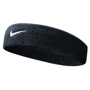 Nike Swoosh Headband, Black/White Tennis