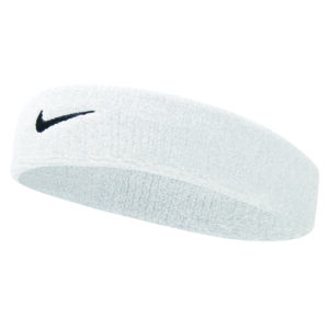 Nike Swoosh Headband, White/Black Tennis