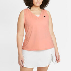 Nike Victory V-Neck Tank Spring 2021 Women's Tennis Apparel Artic Orange/Black, Size XS