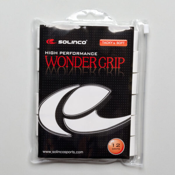 Solinco Wonder Grips Overgrips 12 Pack Tennis Overgrips White
