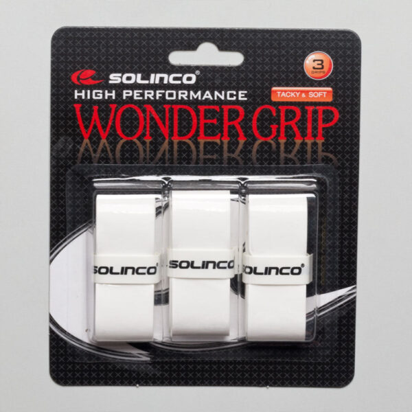 Solinco Wonder Overgrips 3 Pack Tennis Overgrips White