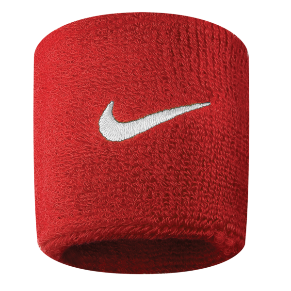 Swoosh Wristbands, Red/White - Nike Tennis