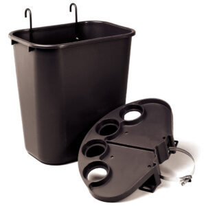 TOURNA Court Tray and Basket, Black Tennis