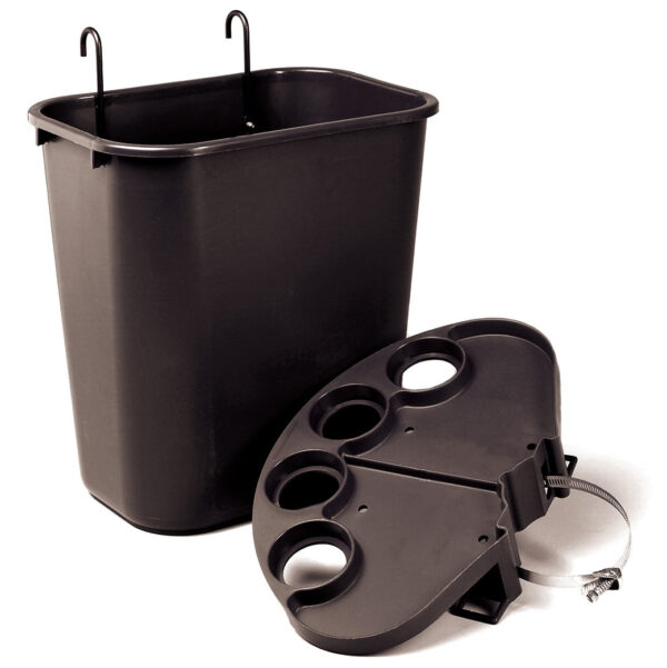 TOURNA Court Tray and Basket, Black Tennis