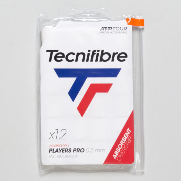 Tecnifibre Pro Players Overgrip 12 Pack Tennis Overgrips White