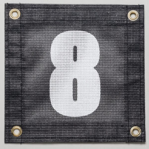 Tennis Court Numbers - Mesh Court Equipment Number Eight (8)