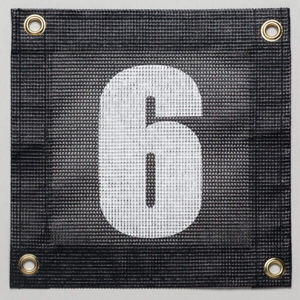 Tennis Court Numbers - Mesh Court Equipment Number Six (6)