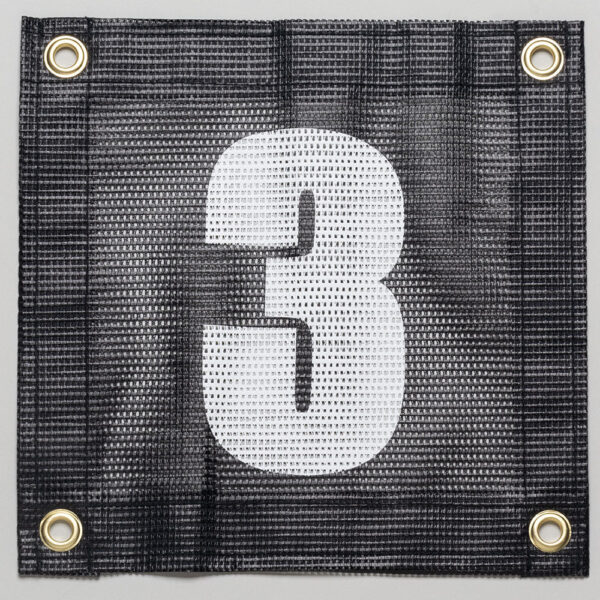 Tennis Court Numbers - Mesh Court Equipment Number Three (3)