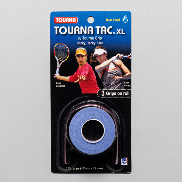 Tourna TAC Overgrips 3 Pack Tennis Overgrips Blue