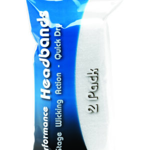 Unique Sports Hi Performance Headbands - 2 Pack, White Tennis