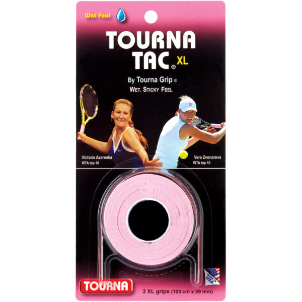 Unique Sports Tourna Tac XL 3 Pack - Pink Tennis Overgrips