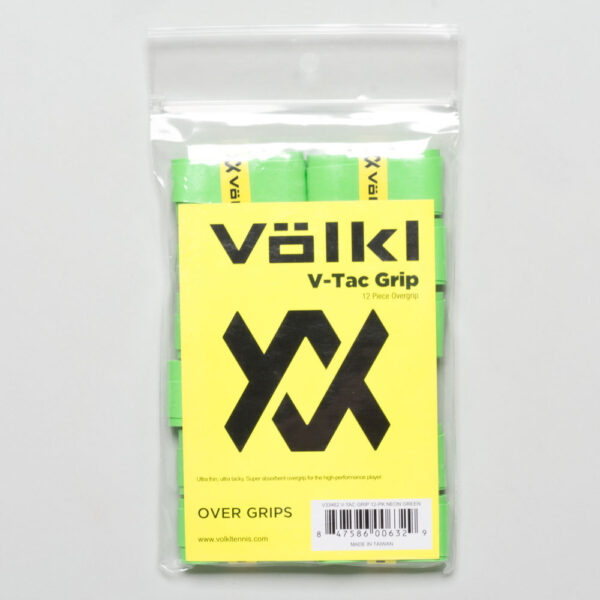 Volkl V-Tac Overgrip 12 Pack Tennis Overgrips Neon Green