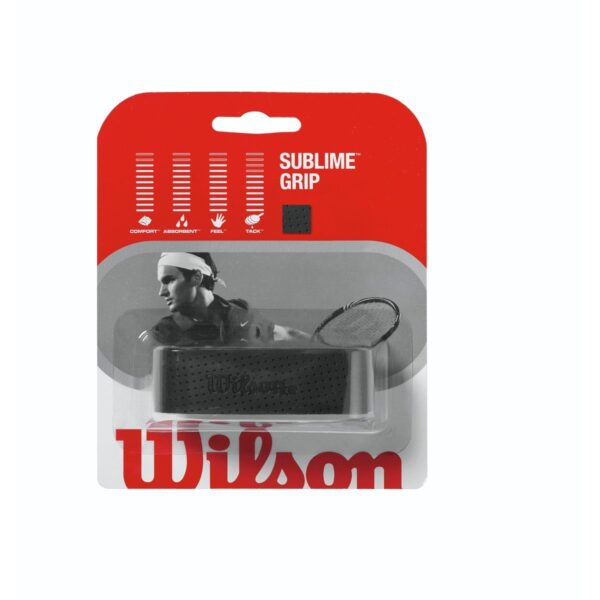 Wilson Sublime Replacement Grip, Black Tennis Overgrips