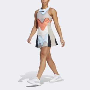 adidas Premium Tennis Dress 2023 Women's Tennis Apparel Multi Color/Semi Coral, Size XS