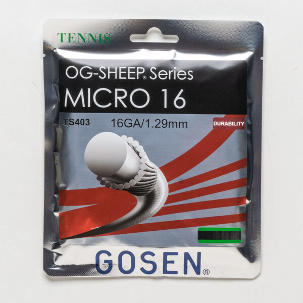 Gosen OG-Sheep Micro 16 Tennis String Packages Black, Size String Package