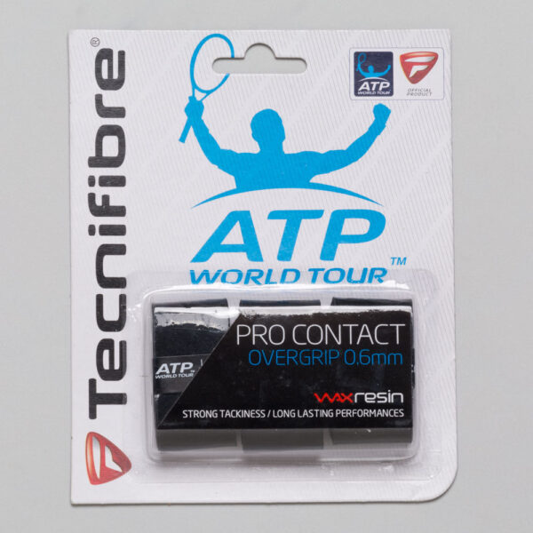 Tecnifibre ATP Pro Contact Overgrip 3 Pack Tennis Overgrips Black