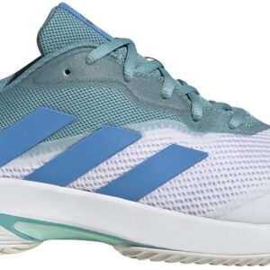 Adidas Men's CourtJam Control Tennis Shoes (Mint Ton/Pulse Blue/White)