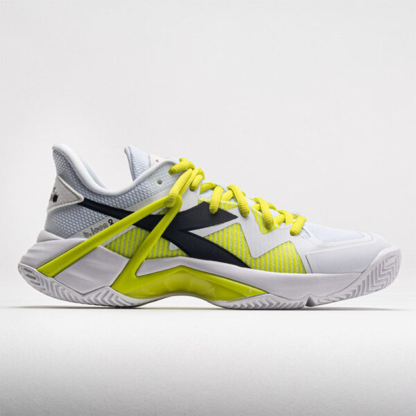 Diadora B.Icon 2 Clay Women's Tennis Shoes White/Black/Evening Primrose Size 7.5 Width B - Medium