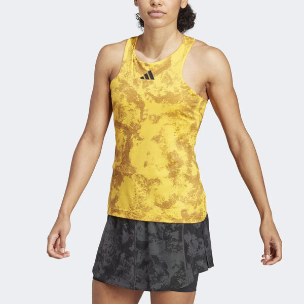 adidas Paris HEAT.RDY Y-Tank Women's Tennis Apparel Bold Gold, Size Large