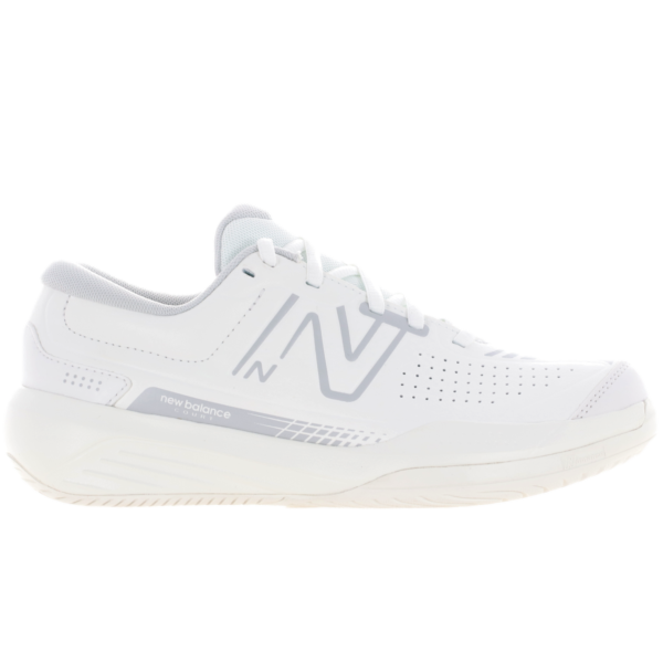 696v5 Women's Tennis Shoe, White/Grey, 6 B - New Balance