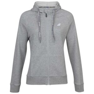 Babolat Women's Exercise Hooded Tennis Training Jacket (High Rise/Heather)