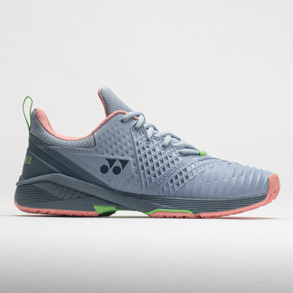 Yonex Power Cushion Sonicage 3 Women's Tennis Shoes Grayish Blue/Pink Size 9.5 Width B - Medium