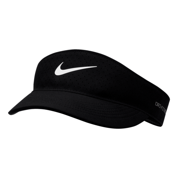 Dri-FIT ADV Ace Tennis Visor, Black, M/L - Nike Headwear