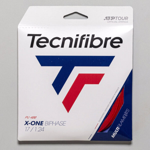 Tecnifibre X-One Biphase 17 1.24 Tennis String Packages Red, Size String Package