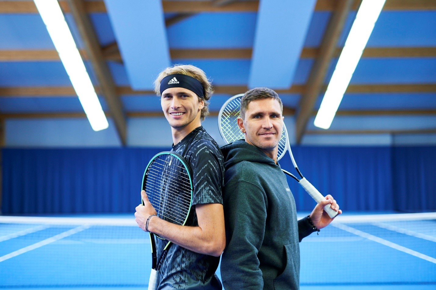 The Zverev brothers posing together, highlighting their strong bond