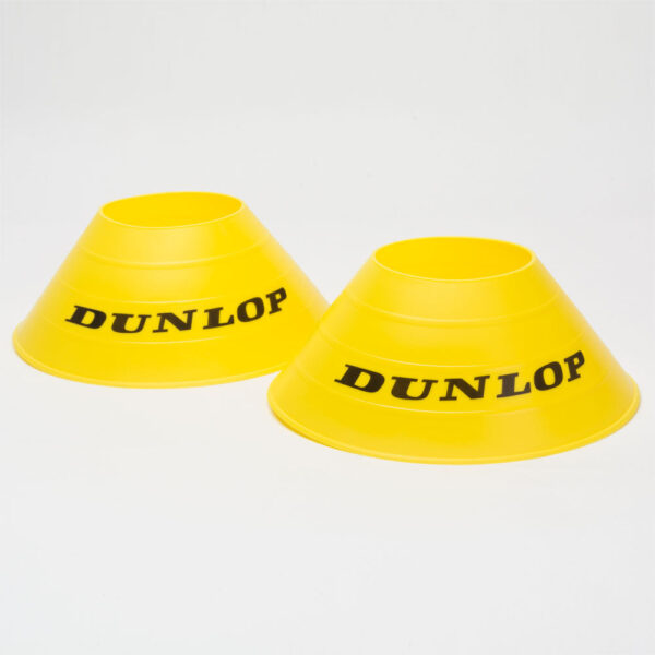 Dunlop Teaching Cones 6 Pack Tennis Training Aids Yellow