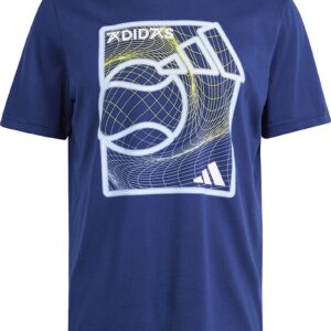 Adidas Men's Play Graphic Tennis Tee (Dark Blue)