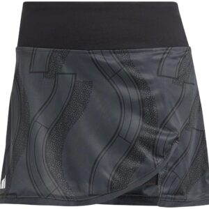 Adidas Women's Club Graphic Tennis Skirt (Carbon/Black)