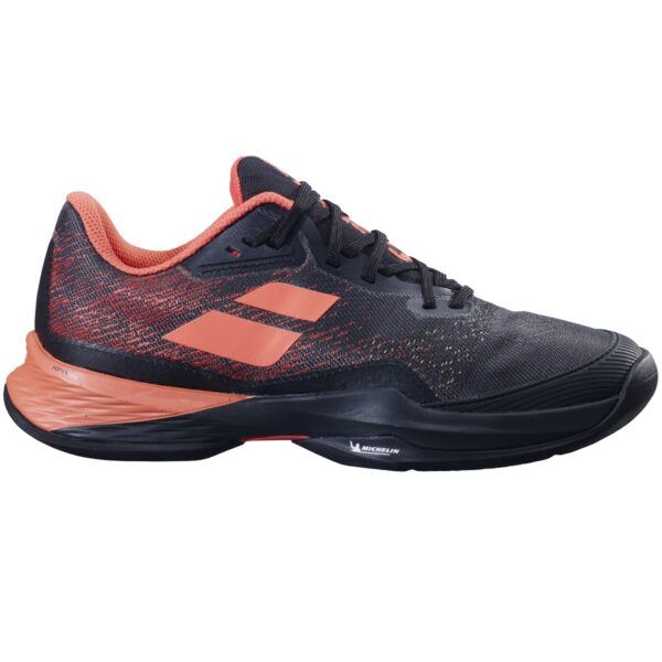 Babolat Women's Jet Mach 3 All Court Tennis Shoes (Black/Living Coral)