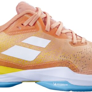 Babolat Women's Jet Mach 3 All Court Tennis Shoes (Coral/Gold Fusion)