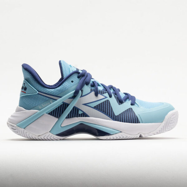 Diadora B.Icon 2 Clay Women's Tennis Shoes Bright Baby Blue/White Size 10.5 Width B - Medium