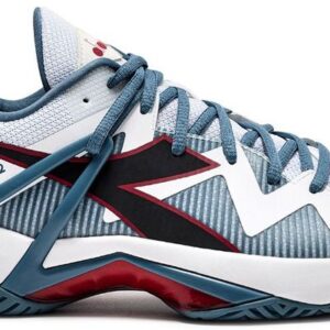 Diadora Men's B.Icon 2 All Ground Tennis Shoes (White/Oceanview/Salsa)