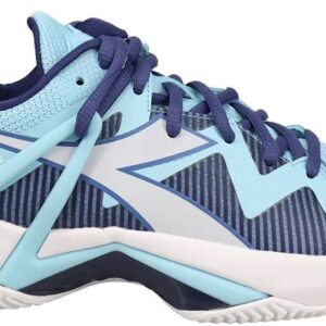 Diadora Women's B.Icon 2 All Ground Tennis Shoes (Bright Baby Blue/White)