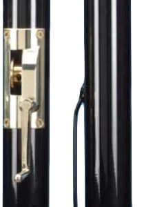 Douglas Premier XS Black Internal Wind Tennis Posts w/ Brass Gears